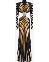 Roberto Cavalli - Ray Of Print Cut Out Knit Dress - Lyst