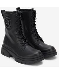 Roberto Cavalli - Combat Boots With Logo - Lyst