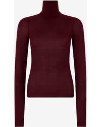 Roberto Cavalli - Top Dolcevita Bordeaux - Lyst