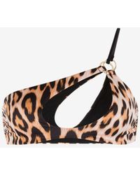 Roberto Cavalli - Leopard-print Bikini Top - Lyst