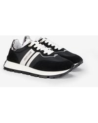 Roberto Cavalli - Running Shoes Negras Con Detalle De Estampado De Serpiente - Lyst