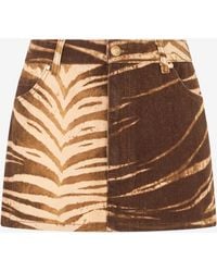 Roberto Cavalli - Natural Barb Mini Skirt - Lyst