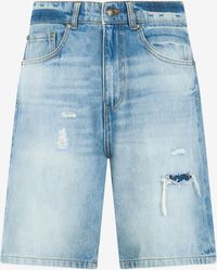 Roberto Cavalli - Denim Bermuda Shorts - Lyst