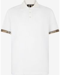 Roberto Cavalli - Polo With Jaguar Skin Details - Lyst