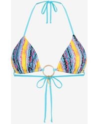 Roberto Cavalli - Baidera Print Swimsuit Bikini Top - Lyst