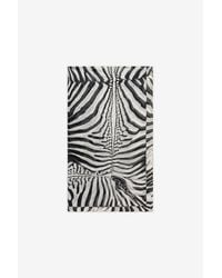 Roberto Cavalli - Silk Scarf With Tigress Print - Lyst