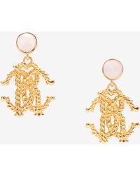 Roberto Cavalli - Ohrringe Mit Stein Und Monogramm Rc - Lyst