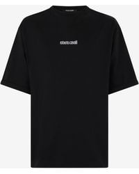 Roberto Cavalli - Cotton T-Shirt With Tigers And Logo - Lyst