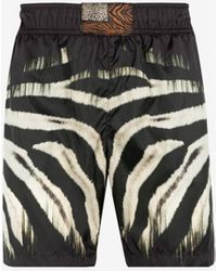 Roberto Cavalli - Zebra-print Swim Shorts - Lyst