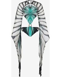 Roberto Cavalli - Ray Of Sea Print Swimsuit - Lyst