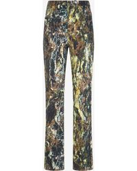Roberto Cavalli - Skinny Trousers With Marble Print - Lyst