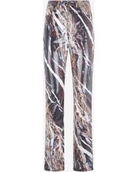 Roberto Cavalli - Skinny Trousers With Marble Print - Lyst