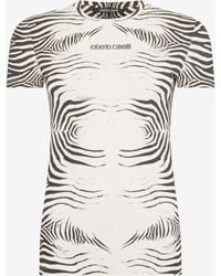 Roberto Cavalli - Zebra Print T-Shirt - Lyst
