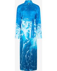 Roberto Cavalli - Stretto Di Messina Print Dress - Lyst