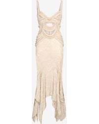 Roberto Cavalli - Wall Print Long Dress - Lyst