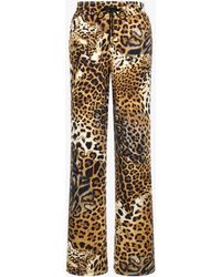 Roberto Cavalli - Pants With Jaguar Skin Print - Lyst