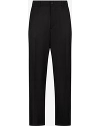 Roberto Cavalli - Wide Leg Trousers With Logo - Lyst
