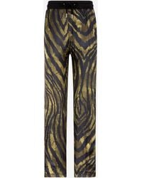 Roberto Cavalli - Freedom-Print Silk Track Pants - Lyst