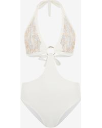 Roberto Cavalli - One-Piece With Luminous Jaguar Motif - Lyst