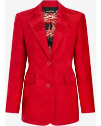 Roberto Cavalli - Dark Jacket With Dragon Motif - Lyst