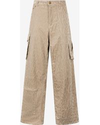 Roberto Cavalli - Cargo Pants With All-Over Jaguar Skin Pattern - Lyst