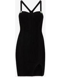 Roberto Cavalli - Ribbed-Knit Mini Dress - Lyst