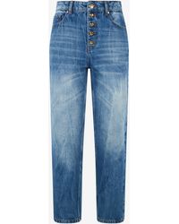 Roberto Cavalli - Cropped Jeans With Logo On The Back - Lyst