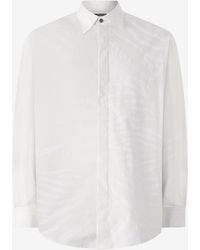 Roberto Cavalli - Silk Shirt With Tiger Skin Print - Lyst