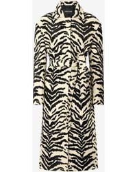 Roberto Cavalli - Coat With Tigress Print - Lyst