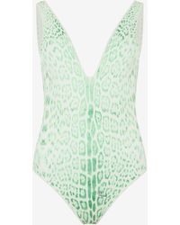 Roberto Cavalli - Jaguar Mint One-Piece Swimsuit - Lyst