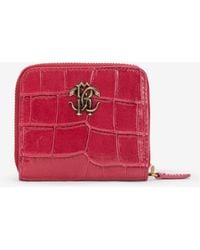 Roberto Cavalli - Small Crocodile-Effect Wallet - Lyst
