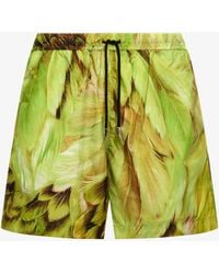 Roberto Cavalli - Plumange Print Swim Trunks - Lyst