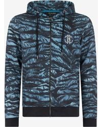 Roberto Cavalli - Hoodie With Tiger Skin Print - Lyst