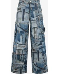 Roberto Cavalli - Jean Cargo Collection Capsule Patchwork - Lyst