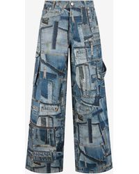 Roberto Cavalli - Patchwork Capsule Collection Cargo Jeans - Lyst