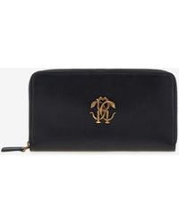 Roberto Cavalli - Wallet With Monogram Rc And Zip - Lyst