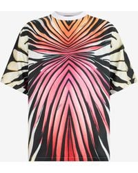 Roberto Cavalli - Ray Of Paradise Print Silk T-Shirt - Lyst
