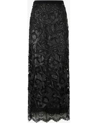 Roberto Cavalli - Long Skirt With All-Over Floral Pattern - Lyst