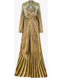 Roberto Cavalli - Silk Trench Coat With Iside Print - Lyst