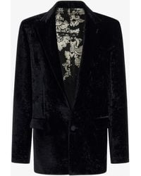 Roberto Cavalli - Blazer With Broccato Print - Lyst