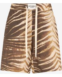 Roberto Cavalli - Natural Barb Print Bermuda Shorts - Lyst