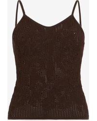 Roberto Cavalli - Crochet-Effect Top With Straps - Lyst