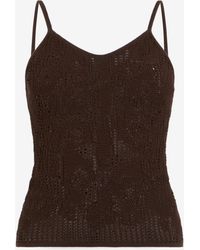 Roberto Cavalli - Crochet-Effect Top With Straps - Lyst