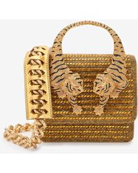 Roberto Cavalli - Borsa A Spalla Roar Piccola Con Tigri Gioiello - Lyst