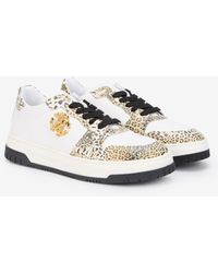 Roberto Cavalli - Leopard Print Sneaker With Monogram Rc - Lyst