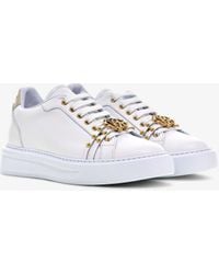 Roberto Cavalli - Studded Leather Sneakers - Lyst