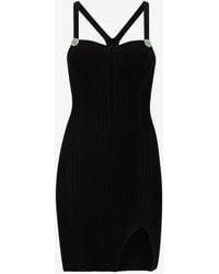 Roberto Cavalli - Ribbed-Knit Mini Dress - Lyst