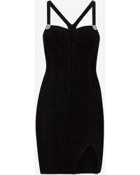 Roberto Cavalli - Ribbed-Knit Mini Dress - Lyst