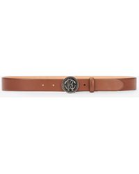 Roberto Cavalli - Solid-Color Belt With Mirror Snake Monogram - Lyst