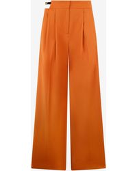 Roberto Cavalli - Wide-Leg Trousers With Cut-Out - Lyst